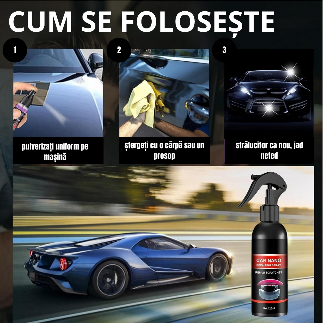 NanoShield Pro™ - spray protectoare și reparatoare de zgârieturi