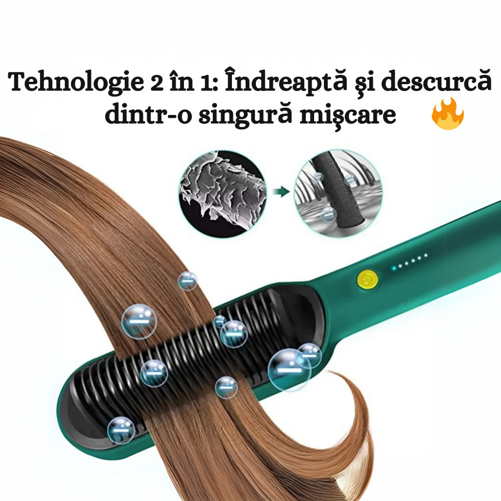 PărPerfect™ - Perie 2 în 1 Anti-Arsuri | Îndreptare Perfectă în 5 Minute – DOAR AZI ÎN PROMOȚIE