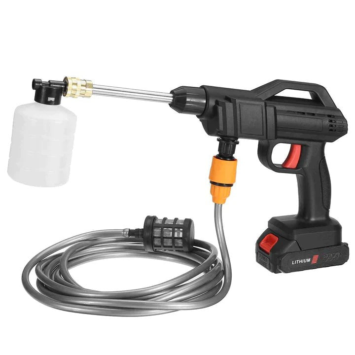 KIT Aparat de spalat cu presiune de 48V,2 acumulatori si cu rezervor pentru detergent!