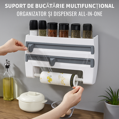 NeatBud™ – Organizator 3 în 1 pentru Bucătărie cu Suport pentru Folie