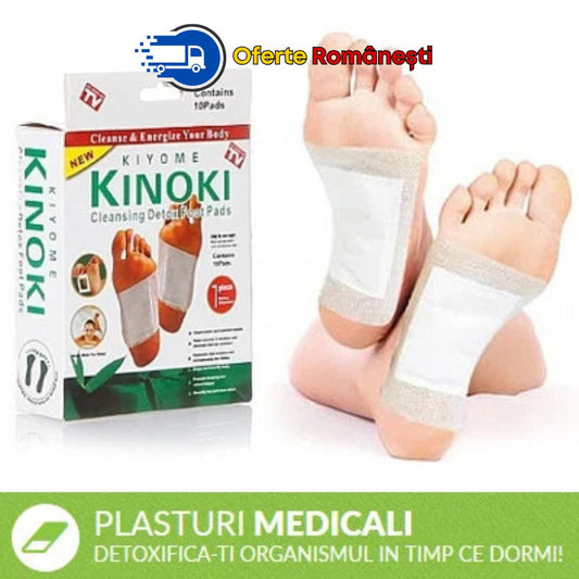 Natural Kinoki™ – Set 10 Plasturi Detox pentru Revitalizare și Energie