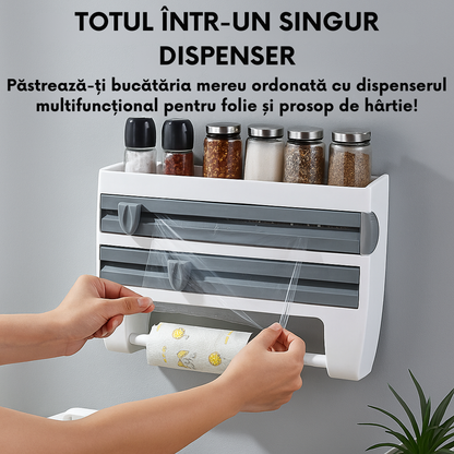 NeatBud™ – Organizator 3 în 1 pentru Bucătărie cu Suport pentru Folie