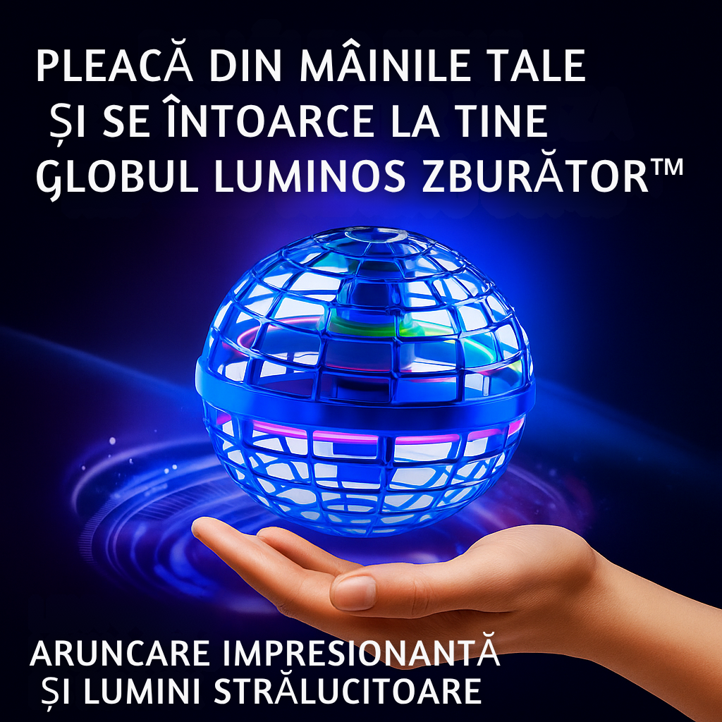 FlyBall™ – Mini Dron Plutitor cu Lumină LED și Senzor de Mișcare
