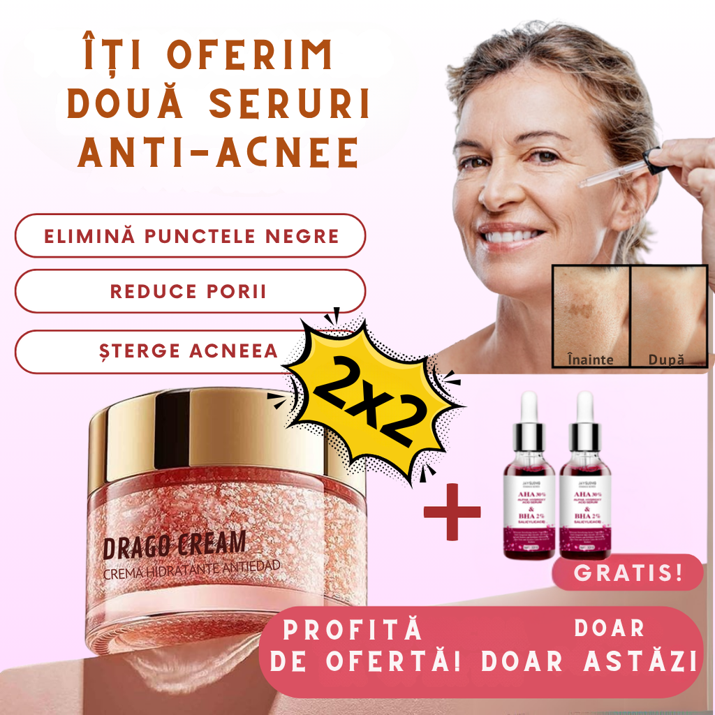 DragoCream™ | Aceeași piele, dar cu 10 ani mai tânără! | 2x2 doar astăzi