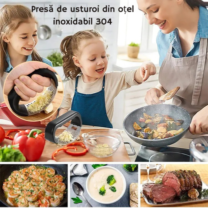 GarliPress™ – Eficiență și Curățenie în Fiecare Stoarcere!