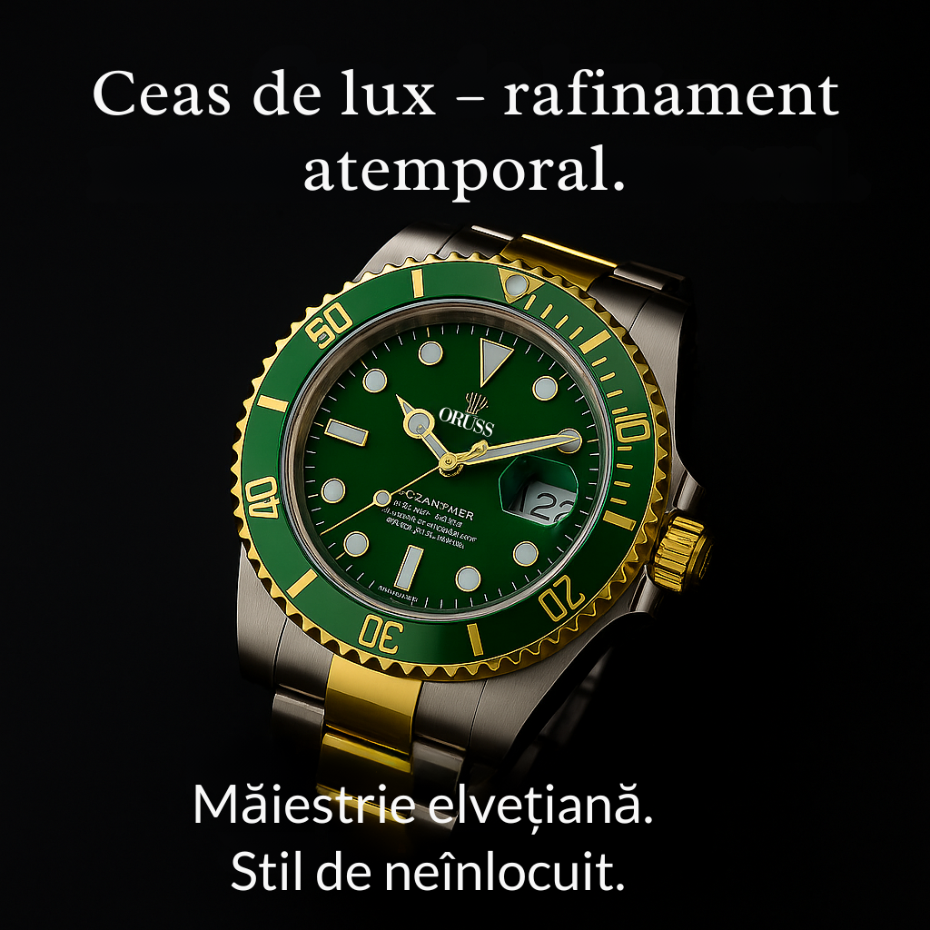 Ceas de Lux Stil Elvețian - Eleganță Clasică și Performanță Subacvatică
