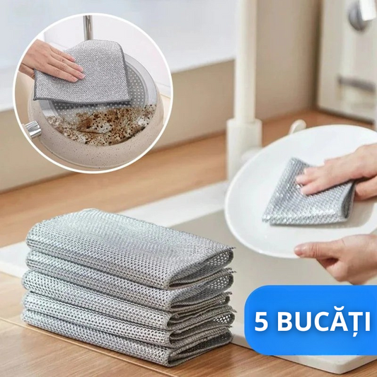 SteelClean™ - Set de 5 Lavete Puternice