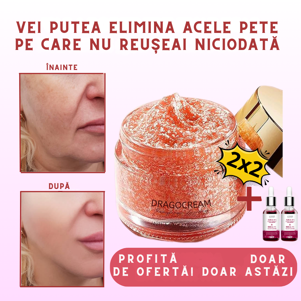 DragoCream™ | Aceeași piele, dar cu 10 ani mai tânără! | 2x2 doar astăzi
