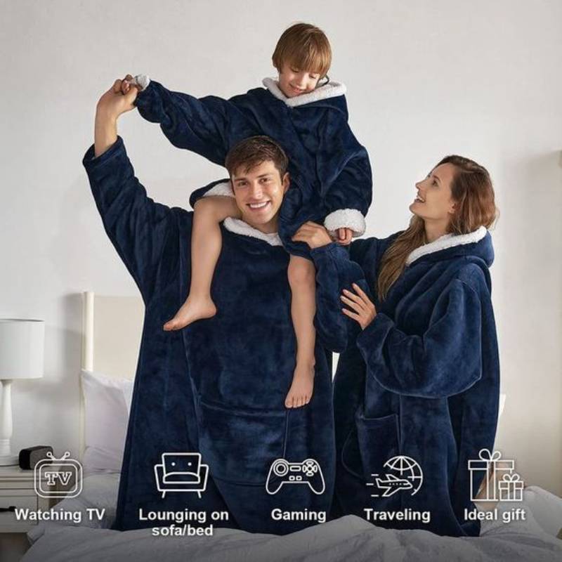 Huggia™ – Hanorac-Pătură Moale și Călduroasă pentru Acasă