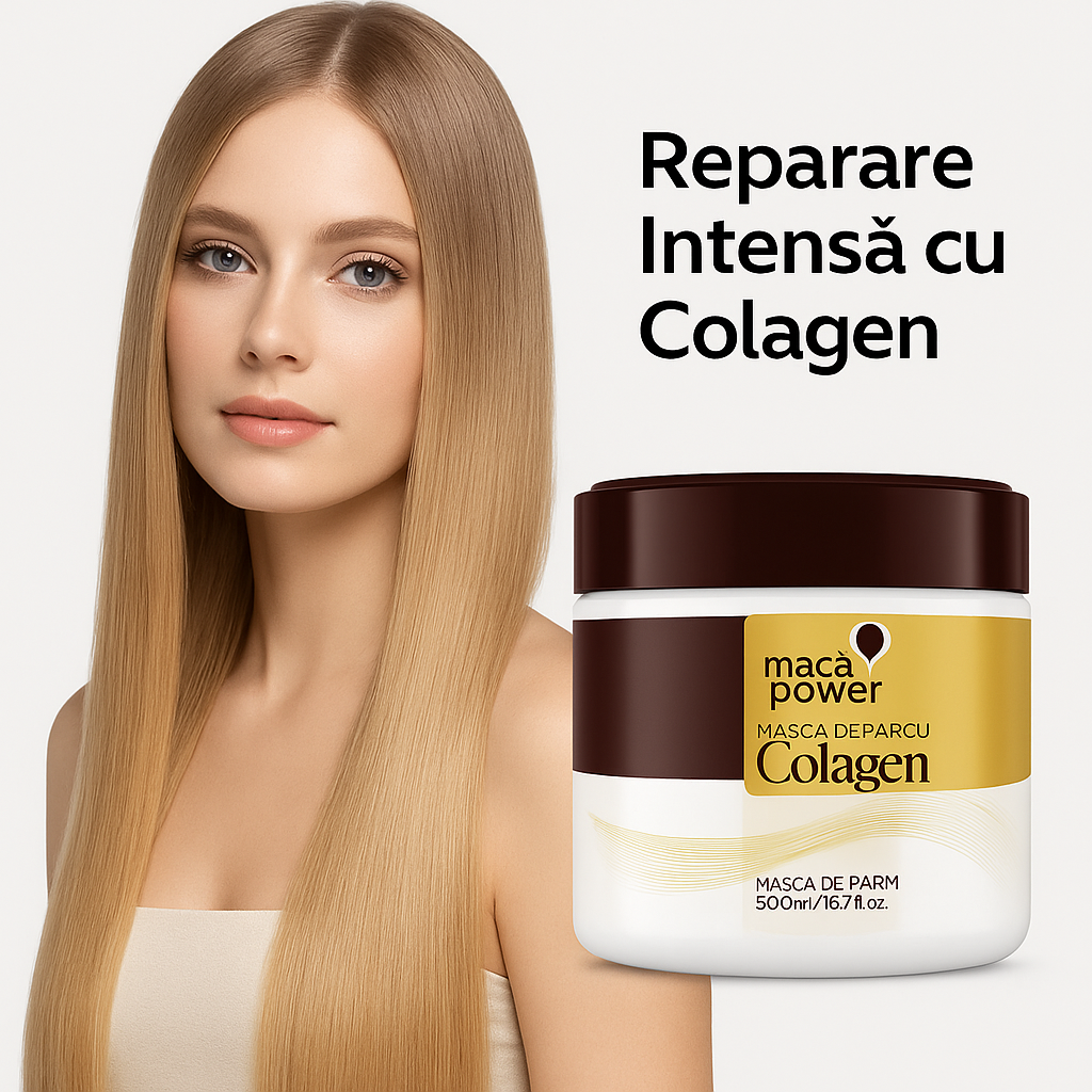 Mască de Păr cu Colagen – Reparare Intensă & Strălucire Instantă