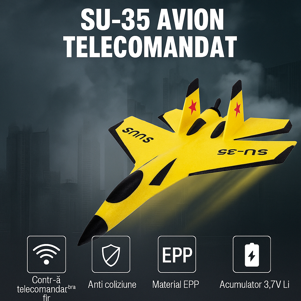 Fomy™ – Avion cu Telecomandă din Spumă Durabilă
