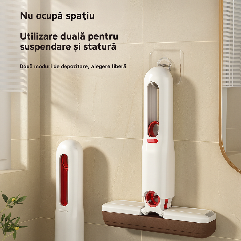 ✨ Mop Mini Absorbant – Curățare Rapidă, Fără Efort, Stoarcere Automată ✨