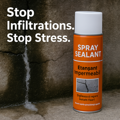 🧱 Spray Etanșant Impermeabil – Soluția Rapidă pentru Fisuri și Infiltrații
