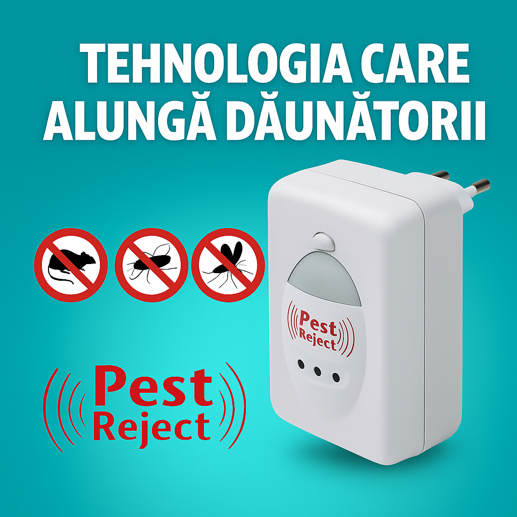 🦟 Pest Reject™ – Dispozitiv Electronic Anti-Dăunători Ultrasonic