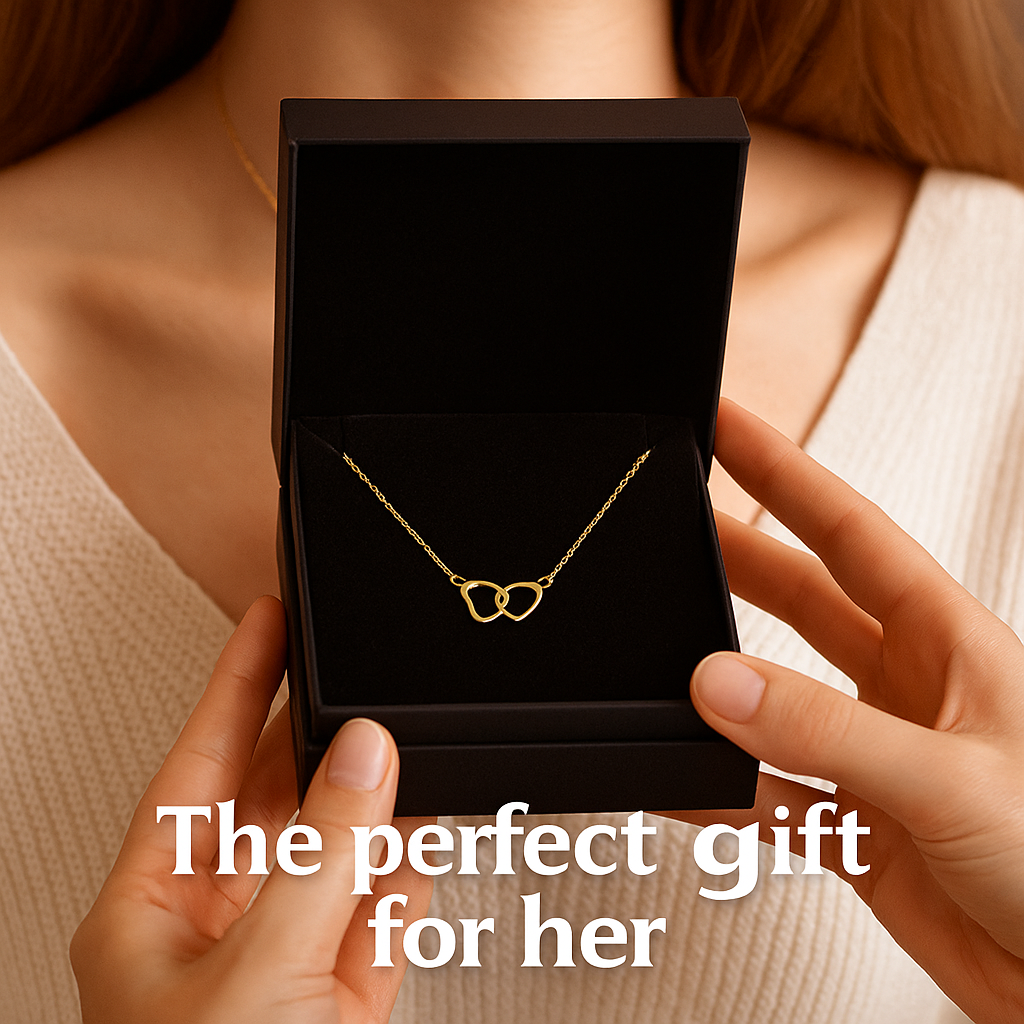 Colier Dublu Inimă de Aur™ – Simbolul Iubirii Eterne
