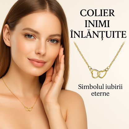 Colier Dublu Inimă de Aur™ – Simbolul Iubirii Eterne