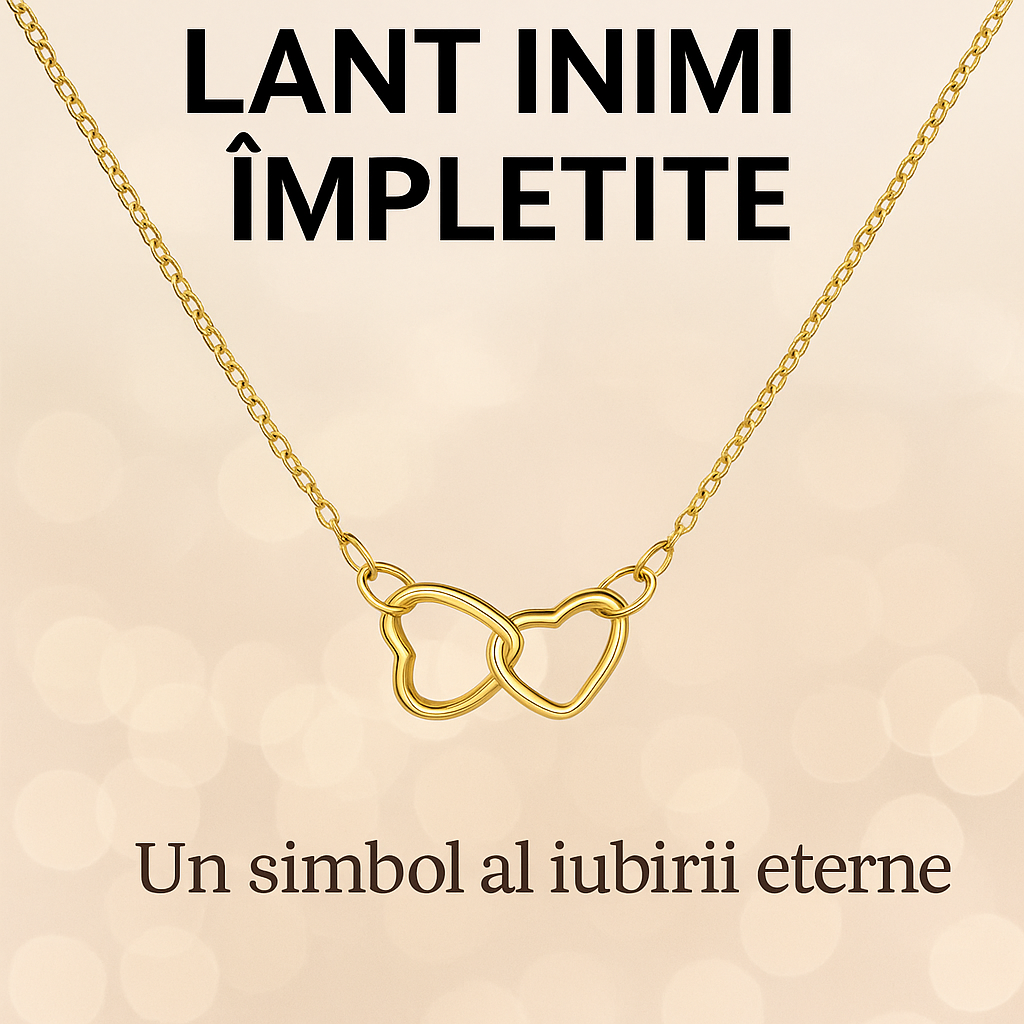 Colier Dublu Inimă de Aur™ – Simbolul Iubirii Eterne