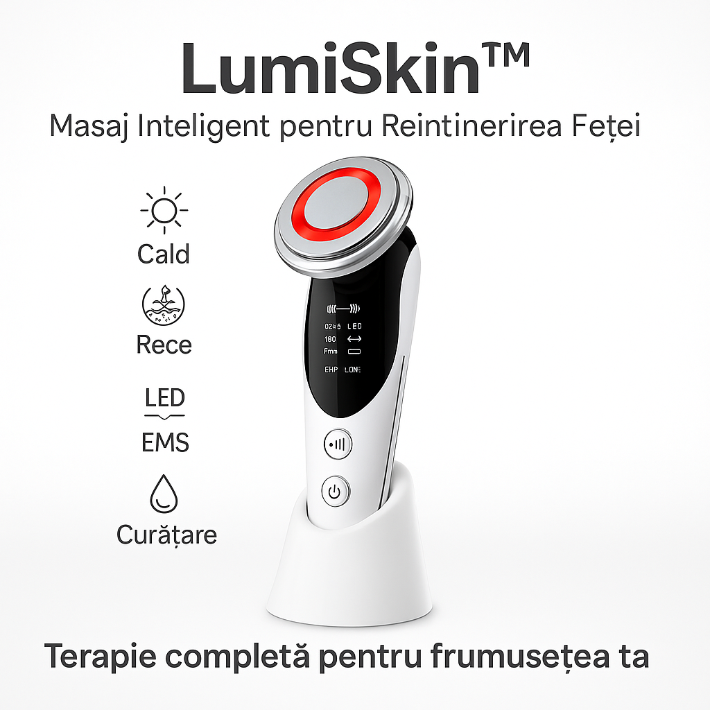 LumiSkin™ – Masaj Inteligent pentru Reîntinerirea Feței