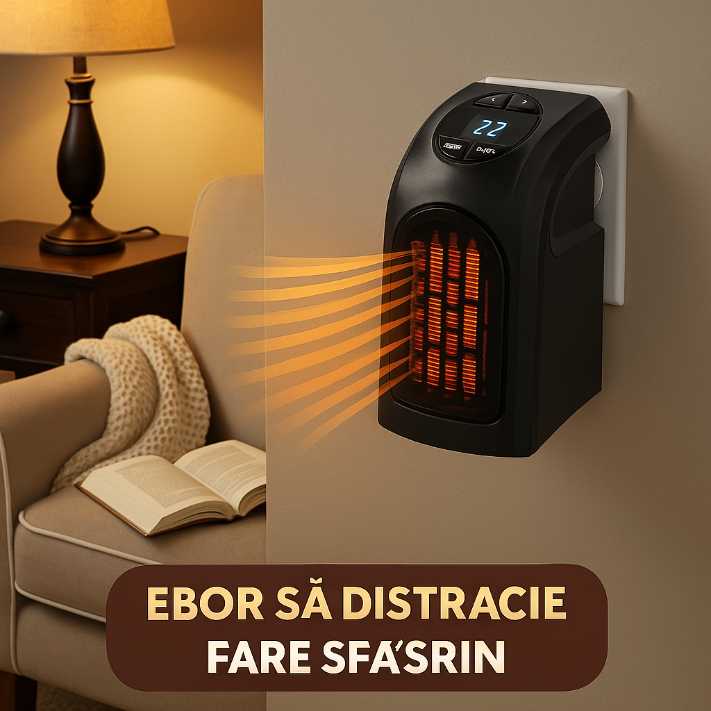 Burny™ – Mini Încălzitor Portabil cu Afișaj Digital și Termostat Reglabil