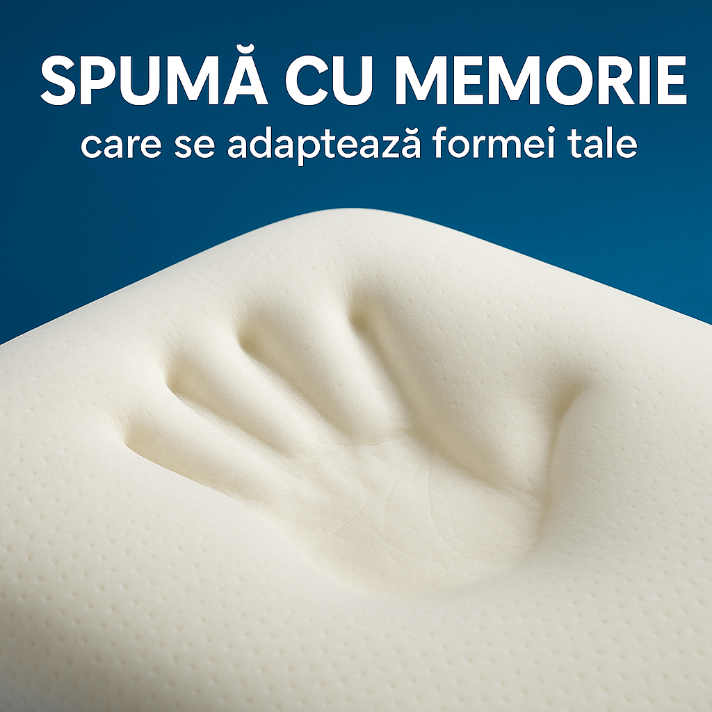 💤 Pernă Cervicală Ortopedică din Spumă cu Memorie