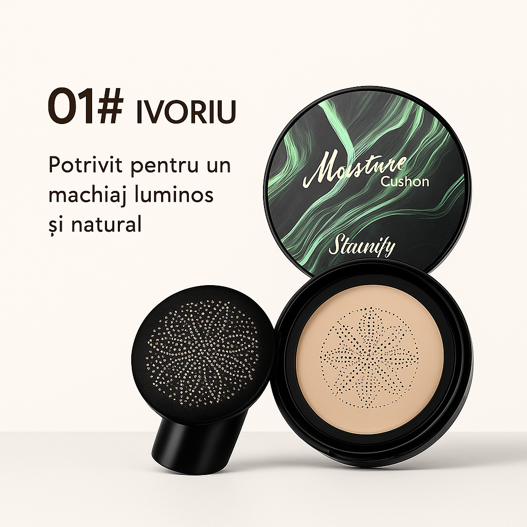 DermaGlow™ - Fond de ten Air Cushion cu Pigmenți Minerali