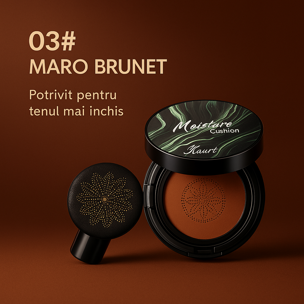 DermaGlow™ - Fond de ten Air Cushion cu Pigmenți Minerali
