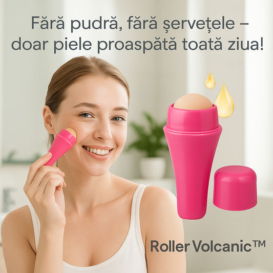 Roller Volcanic™ – Piele fără sebum, proaspătă toată ziua!