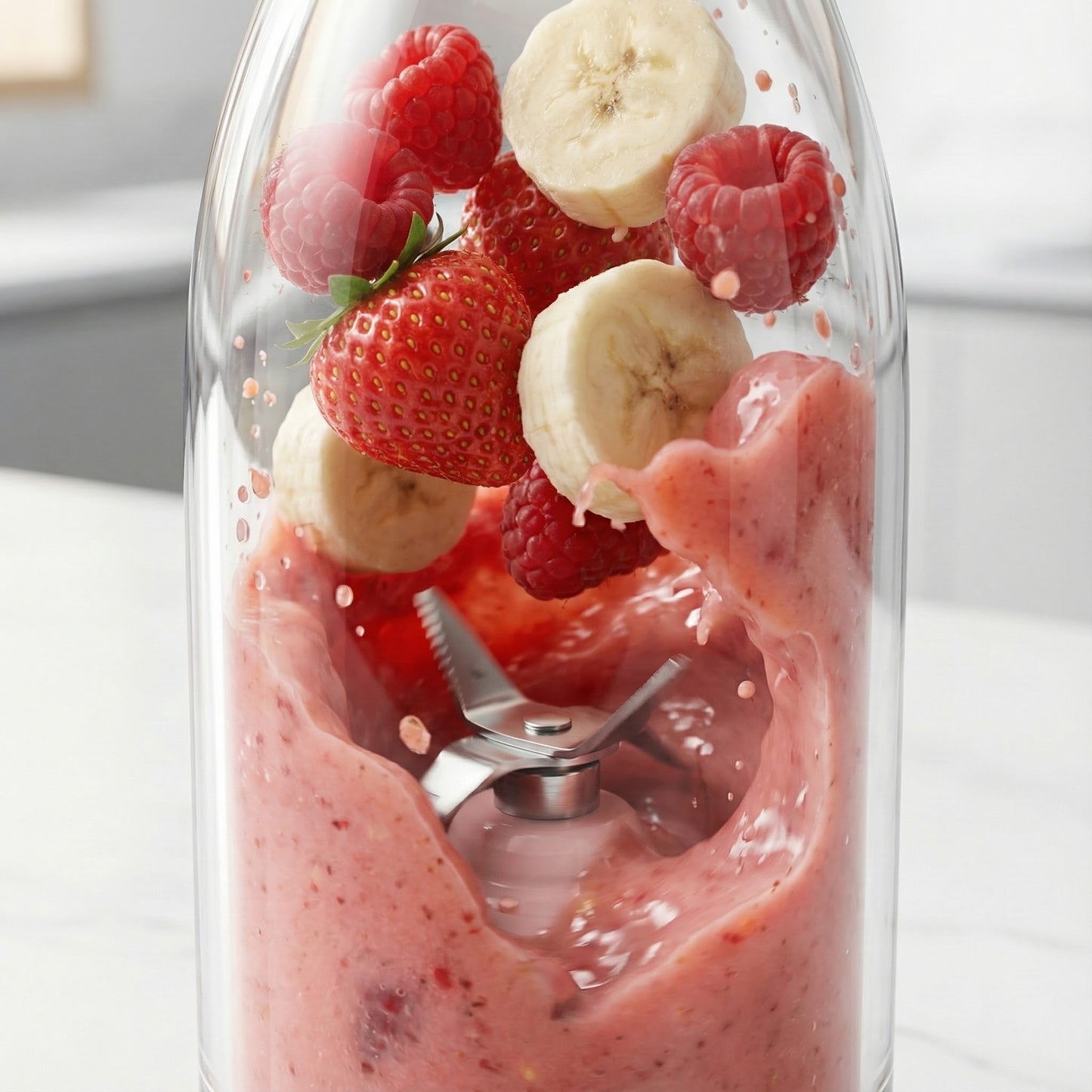 PinkJuice™ – Blender Portabil Pentru Smoothie-uri