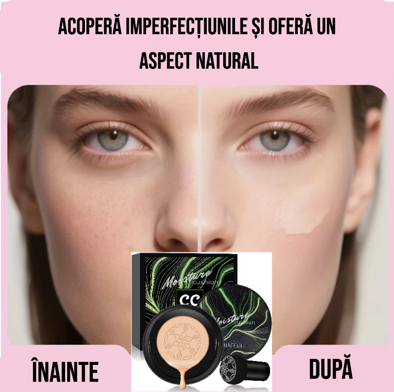DermaGlow™ - Fond de ten Air Cushion cu Pigmenți Minerali