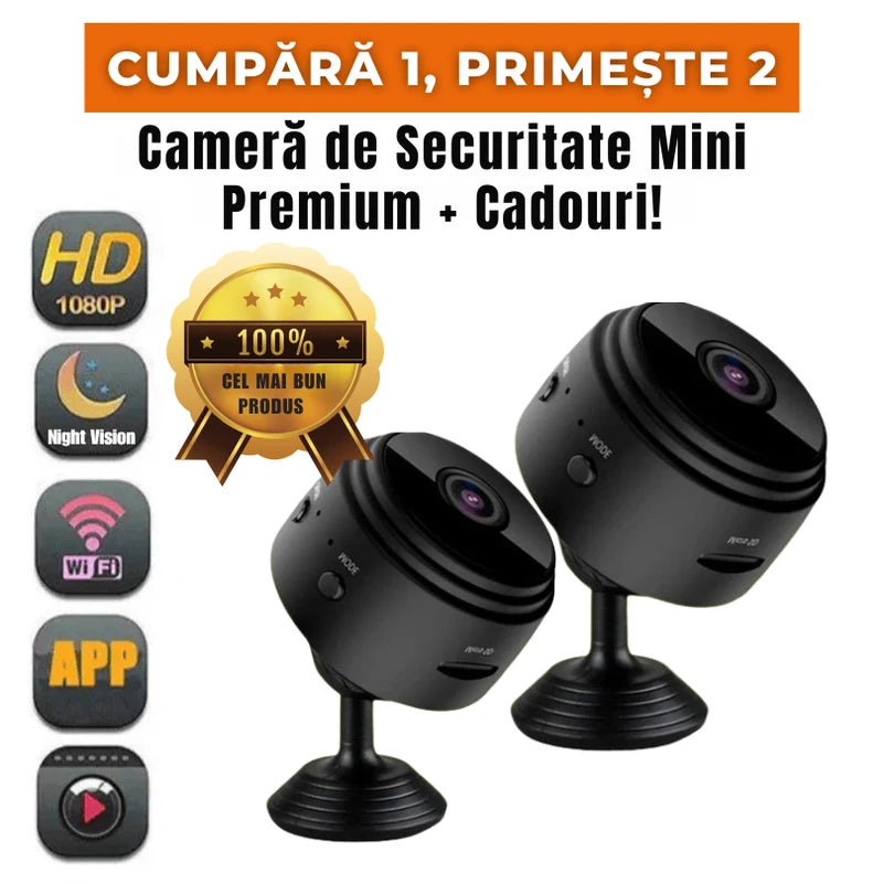 Mini Cameră de Securitate PREMIUM – InvisiCam | Cumpără 1 și Primești 2