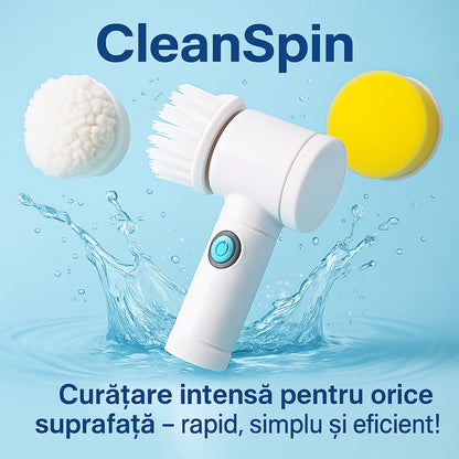 CleanSpin – Perie Electrică Multifuncțională pentru Curățare Intensivă