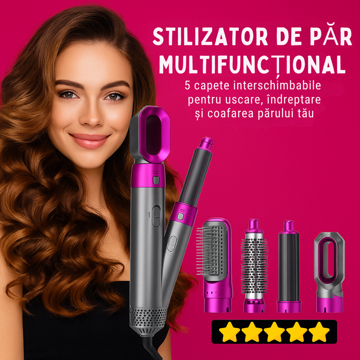 AirStyler 5 în 1 – Coafare rapidă, volum și strălucire în fiecare zi! - 1