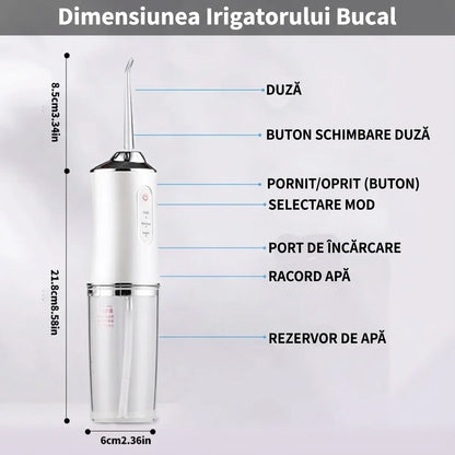 Irigator Bucal – Elimină mirosurile neplăcute din gură (4 duze gratuite)